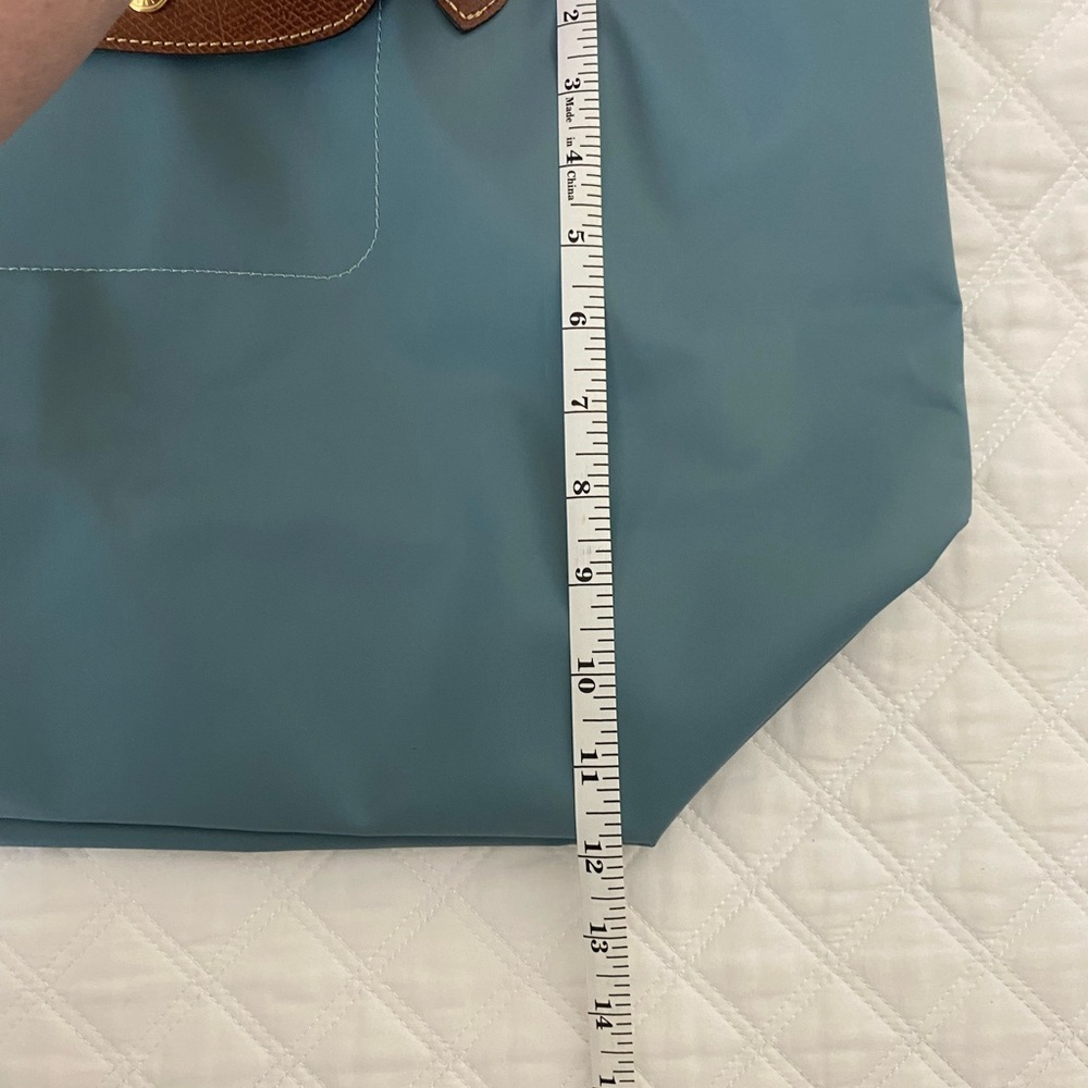 Elegant Blue and Brown Longchamp tote Bag - Picture 5 of 8